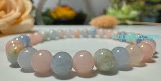 Morganite 6mm Natural Crystal Bead Bracelet CUSTOM SIZING | eBay