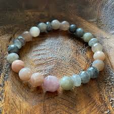 Revive Bracelet | Labradorite, Grey Moonstone, + Raspberry ...