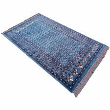Handmade Wool Rug 3x5 feet Hand Kotted Luxury Blue ...