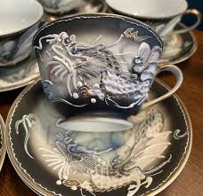 Moriage Dragon Dragonware Tea Set With Litophane! Stunning! Japan 19 Pieces! | eBay