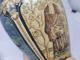 Antique Gerbing & Stephen Majolica Vase circa 1885-1898 10 1/4” Stamped Numbered | eBay