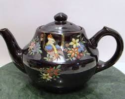 Vintage Moriage Cockatoo Teapot: Hand-painted Floral ...