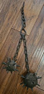 Flail, Decorative, Medieval, Wooden Ball and Chain | eBay