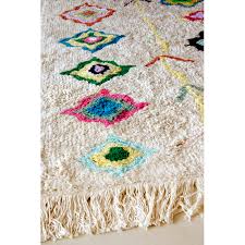 Lorena Canals Moroccan Handmade Tufted Rectangle 5'7" x 8' Cotton Area Rug in Natural/ Multicolor | Wayfair
