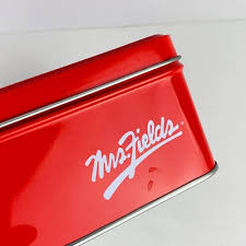 Mrs Fields Cookie Square Tin With Lid Container Advertising ...