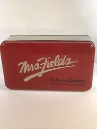 empty advertising tin, Mrs. fields, Edward Jones version | eBay