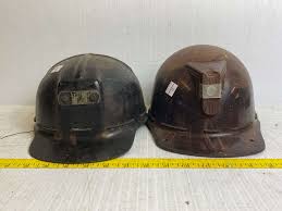 2 Vintage Coal Miners Hard Hats - Kaufman Realty & Auctions