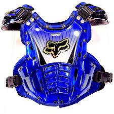 Vintage Fox Racing Chest Protector Metallic Blue Black ...