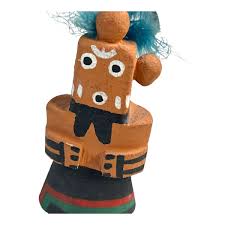 Vintage Kachina Doll 4" Native American Wood Painted Mini Mudhead Signed Poolly | eBay