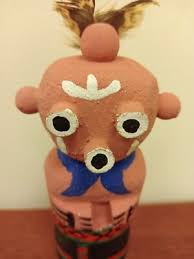 Vintage Mudhead Kachina 6" Solid Wood Hopi Doll signed L. Pooley | eBay