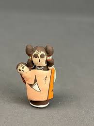 Judy Lewis Native American Acoma Pueblo Pottery Mini 2 1/4" Storyteller Figurine | eBay