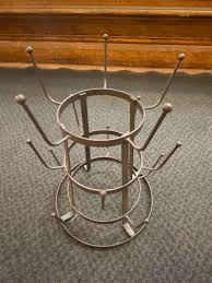 Vtg Rustic Wrought Iron Mug, Glass, Cup, Bottle Hanger Hooks Drying Rack | eBay