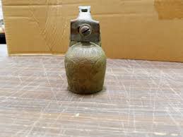 Vtg Three Brass Flowered Leaves Etched Bells W Steel Mount ...