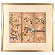 Thai Astrological Calendar Watercolor on Paper Painting ...