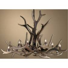 PHOENIX REAL ANTLER ELK CHANDELIER CD-EST-XXL, RUSTIC LIGHT ...