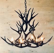 Antler Chandelier Matte Black