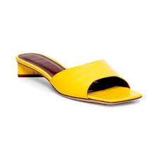 STAUD | Shoes | Staudsimone Sandalwallflower Faux Crocsize 37 Us 7 Yellow | Poshmark