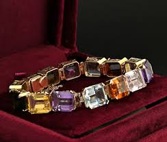 Victorian 81.05 Ct Natural Multi gem 18 KT Rare Bracelet | eBay