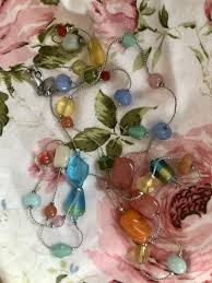 Pretty little DECO Glass Bead 38”necklace | eBay
