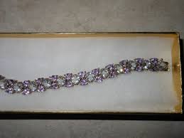 Amethyst Tennis Bracelet with White Topaz Accents in ...