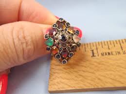 Vintage 10K Yellow Gold Estate Ring Princess Harem Ring ...