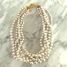 J. Crew | Jewelry | Jcrew Multi Strand Faux Pearl Necklace | Poshmark