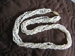 Vintage 18 Inch White Seed Rice Pearl Necklace - Etsy