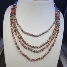 Antique Etched Agate Decorated Carnelian Coral Tuquoise ...