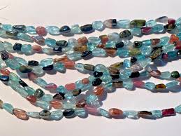 VINTAGE MIXED COLOR TOURMALINE NUGGETS SMOOTH POLISH 16 ...