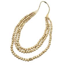 Triple Strand Bone Necklace Vintage - Estate Beads & Jewelry