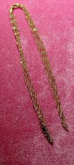 14K YELLOW GOLD MILOR ITALIAN CHAIN LINK NECKLACE EXTRA LONG 40 in. Lobster claw | eBay