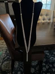 Joan Rivers Tassel Pendant 9 Multi Strand Bead Chain Silver ...