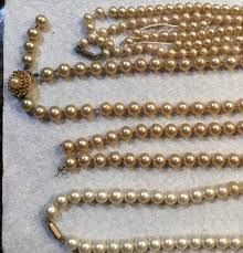 Lot Of 4 Faux Vintage Pearl Necklaces For Repurpose A127 | eBay