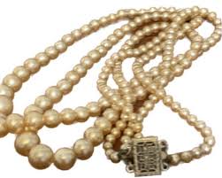 Vintage 40's Sterling Hand Strung Pearl | Mercari