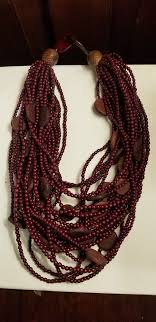 VINTAGE GERDA LYNGGAARD MONIES WOOD SNAKESKIN CERAMIC BEAD ...