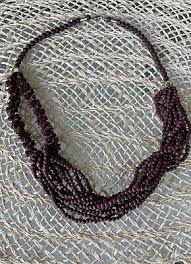 Beaded Burgundy Statement Necklace | eBay