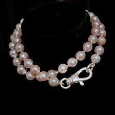 Freshwater Baroque Pearl Necklace: Sterling Silver Clasp, 19 ...