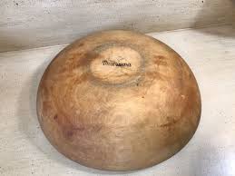 Antique Vintage Munising Primitive Rustic Wooden Dough Bowl ...