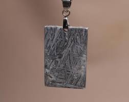 Natural Iron Meteorite Rectangle Pendant Necklace KC1178 - Etsy