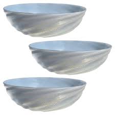 Barovier Seguso Ferro Murano Laguna Blue Gold Flecks Italian Art Glass Dish Set For Sale at 1stDibs | ferro murano glass bowl