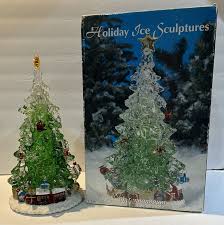 Holiday Ice Sculpture By Heritage Mint Oh Tannanbaum Christmas Tree In Box WORKS | eBay