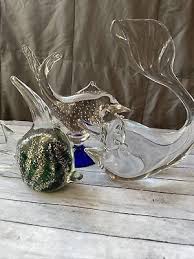 Vintage Art Glass Fish Paperweights Lot Of 3 All Different ...