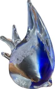 Vinci From Murano mouth blown Glass angel fish paperweight | eBay