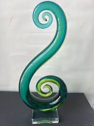 Vintage Murano Glassware Cristalleria Stile D'arte Art Glass Swirl | eBay UK