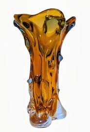 Vintage Jan Beranek Art Glass Tree stump Vase Skrdlovice Sommeroso 13" 9.6 lbs | eBay