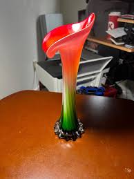 11.5 calalilly murano multicolor vase | eBay