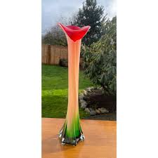 Vintage 1990s Post Modern Tall Encased Calla Lilly Multi ...