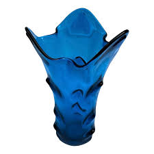 Mid 20th Century Tundra Bleunique Swing Art Glass Vase ...