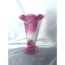 Beautiful Pink Speckled Rippled Top Vase Unmarked - Etsy
