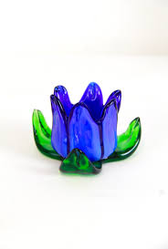 Vintage Italian Murano Flower Candleholder, 1970s | Chairish